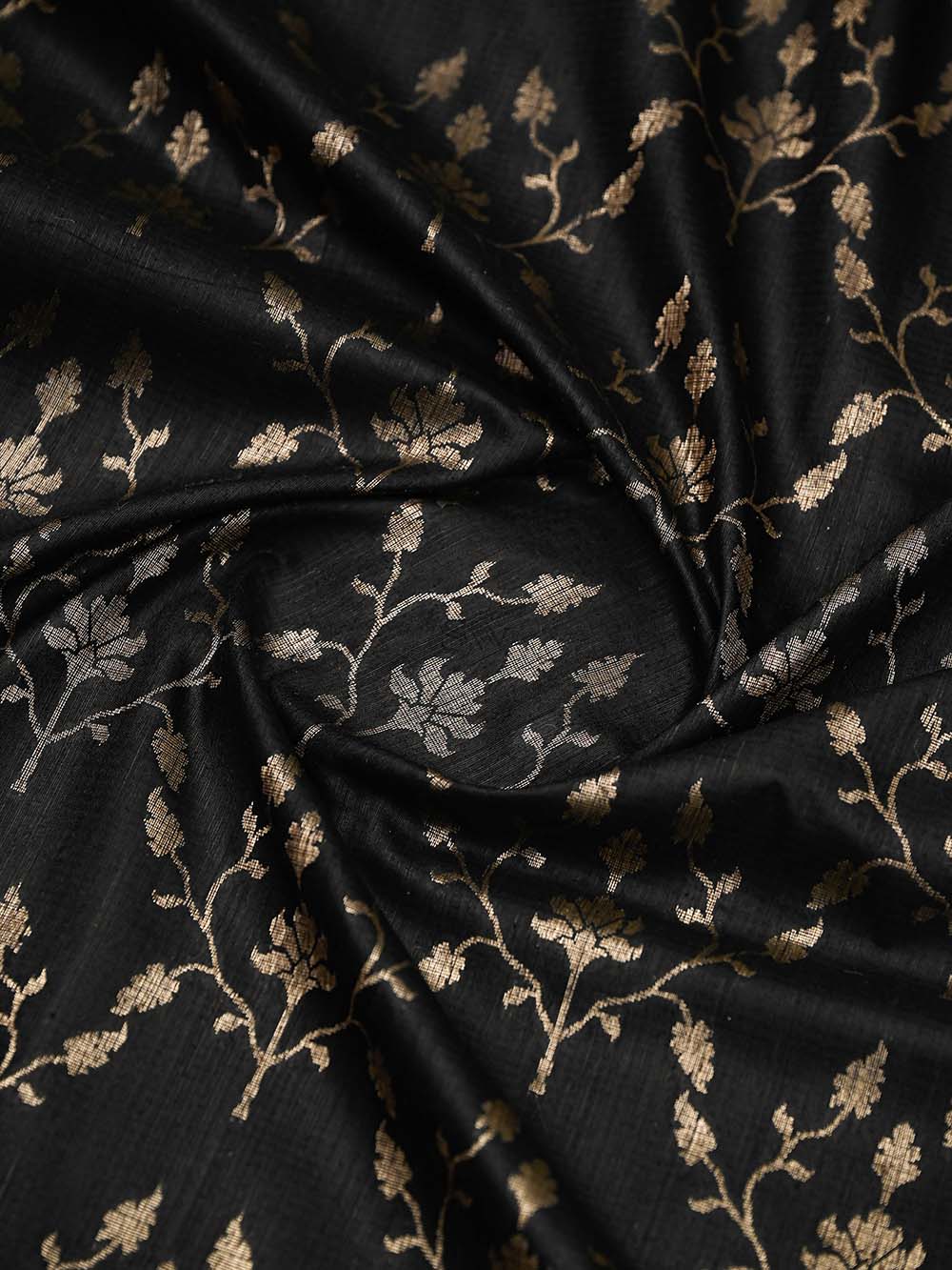 Black Paithani Dupion Silk Handloom Banarasi Saree