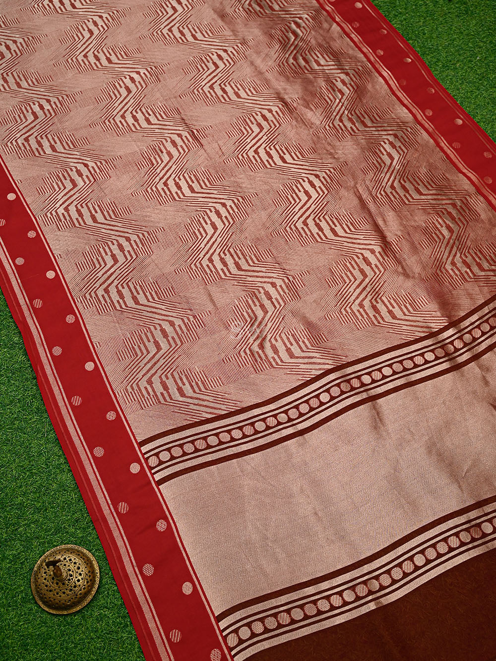 Maroon Silk Brocade Handloom Banarasi Saree
