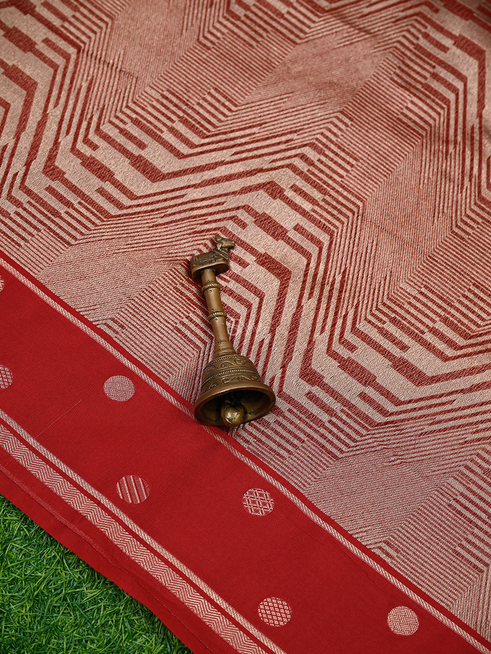 Maroon Silk Brocade Handloom Banarasi Saree