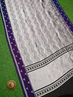 Purple Silk Brocade Handloom Banarasi Saree