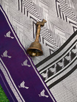 Purple Silk Brocade Handloom Banarasi Saree