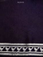 Purple Silk Brocade Handloom Banarasi Saree