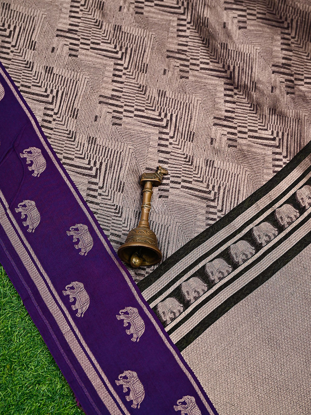 Purple Silk Brocade Handloom Banarasi Saree