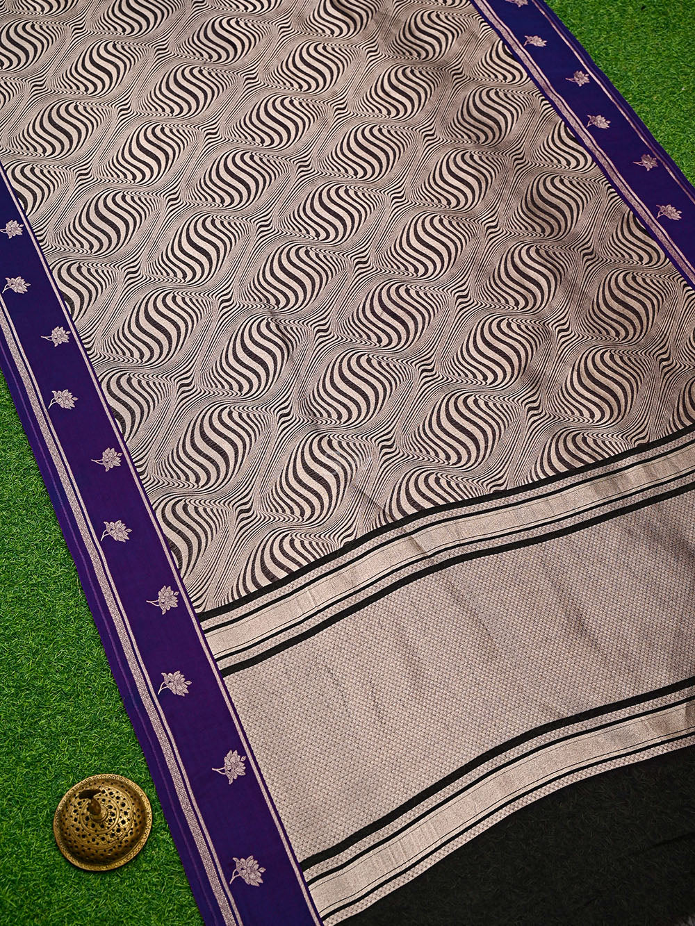 Purple Silk Brocade Handloom Banarasi Saree