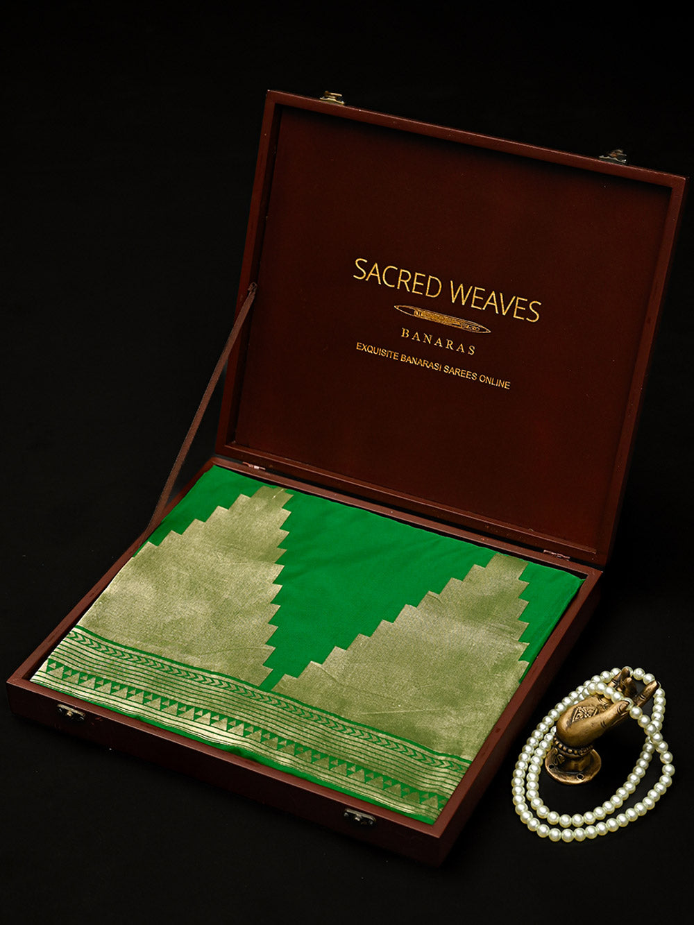 Green Katan Silk Handloom Banarasi Saree