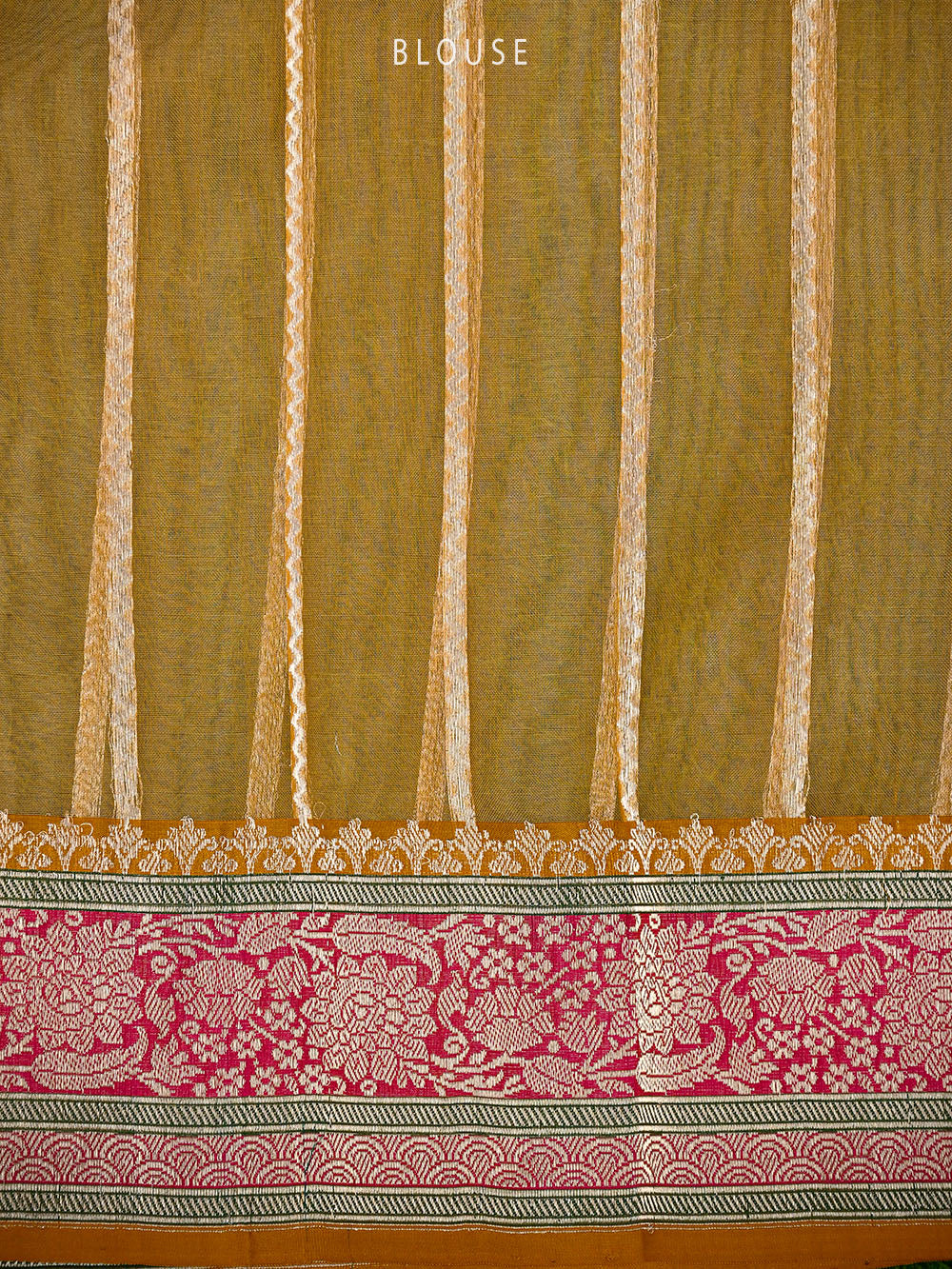 Beige Booti Organza Tissue Silk Handloom Banarasi Saree