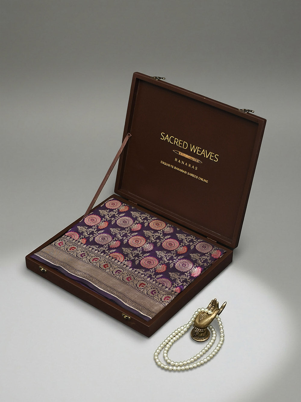 Dark Purple Meenakari Uppada Katan Silk Handloom Banarasi Saree