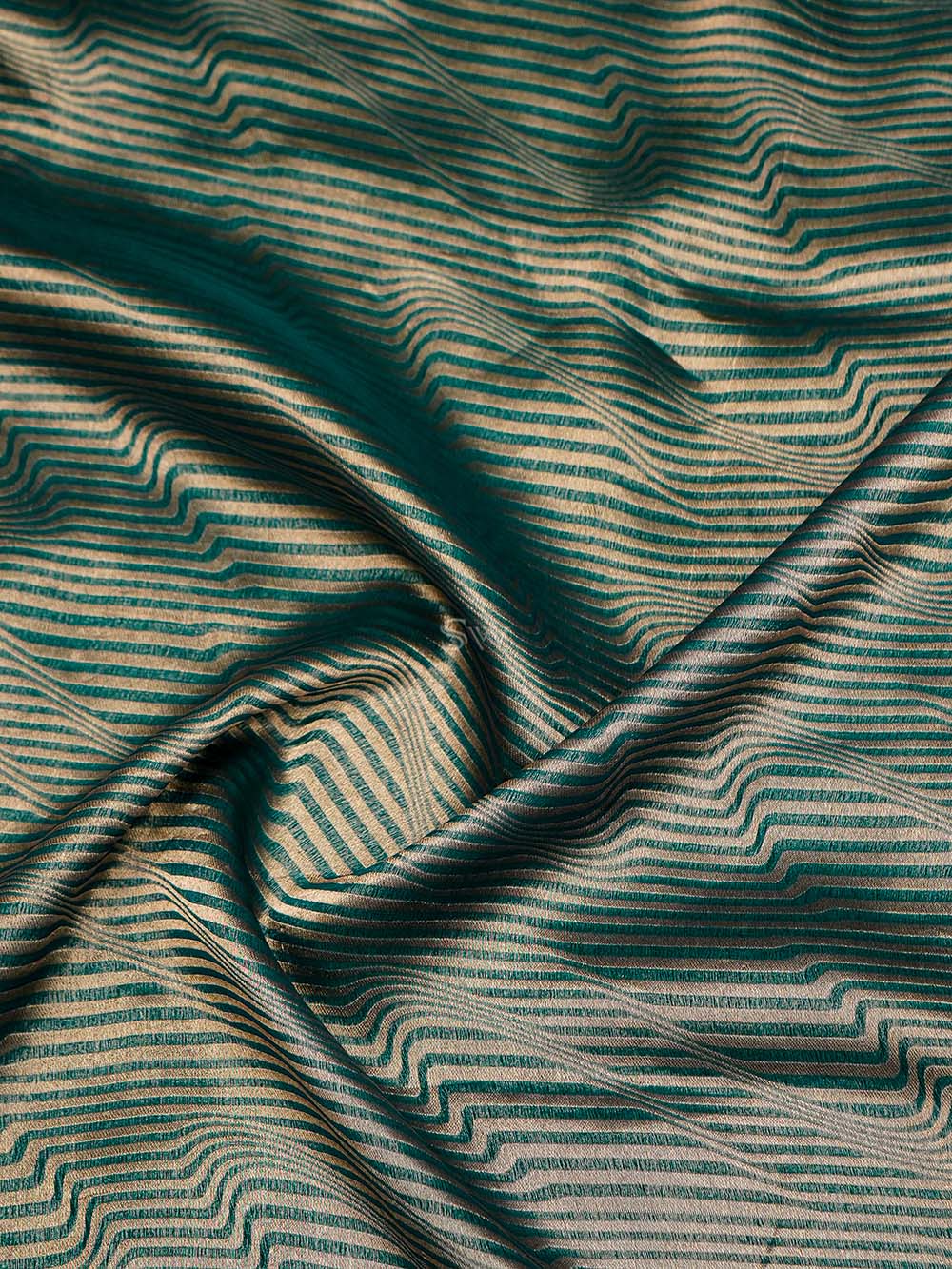 Peacock Blue Silk Brocade Handloom Banarasi Saree