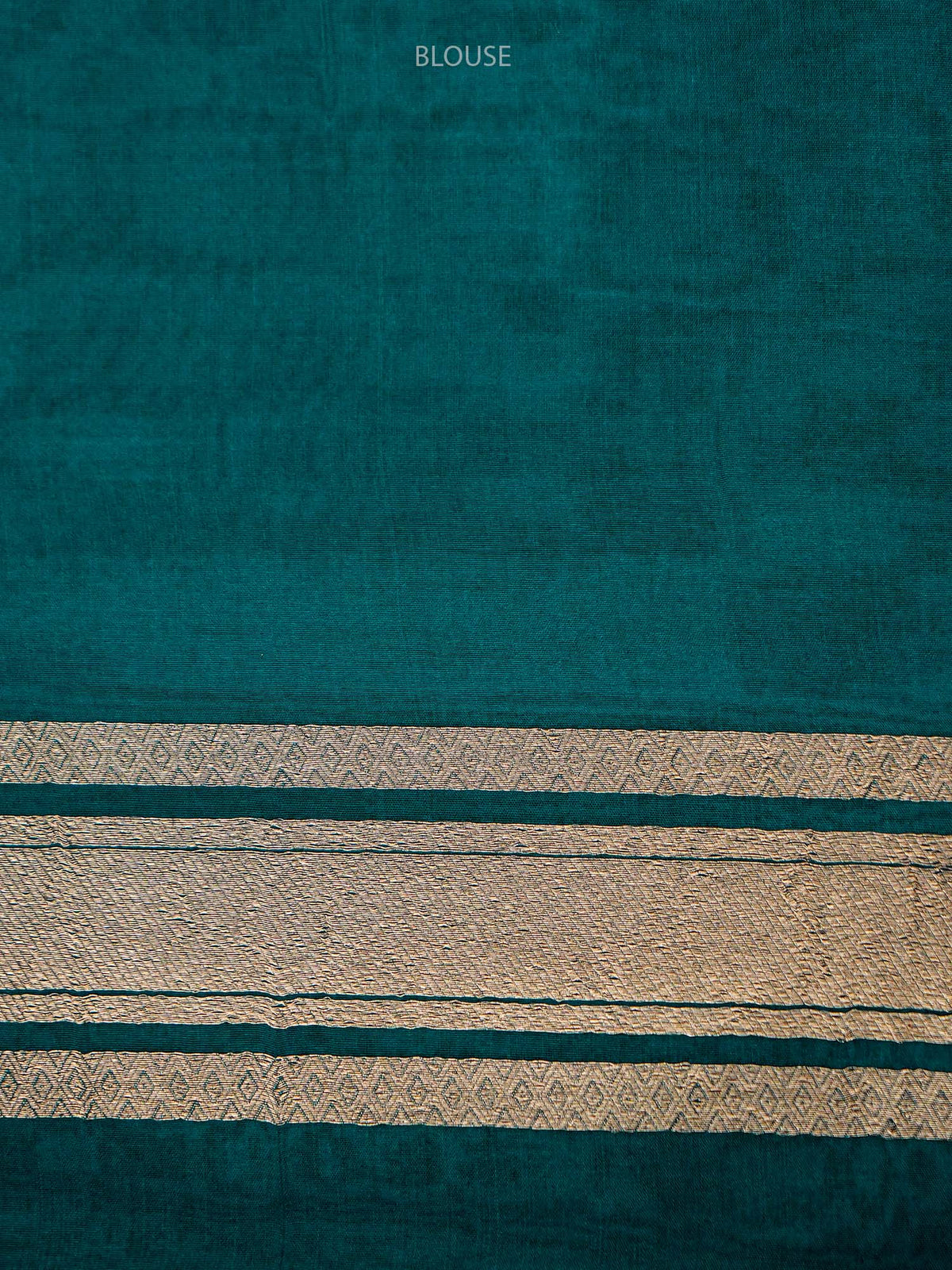 Peacock Blue Silk Brocade Handloom Banarasi Saree