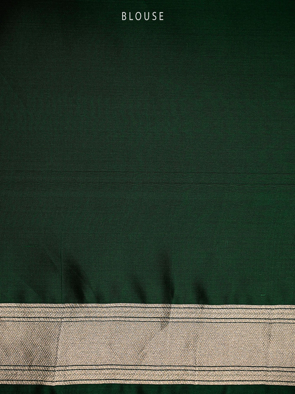 Bottle Green Silk Brocade Handloom Banarasi Saree