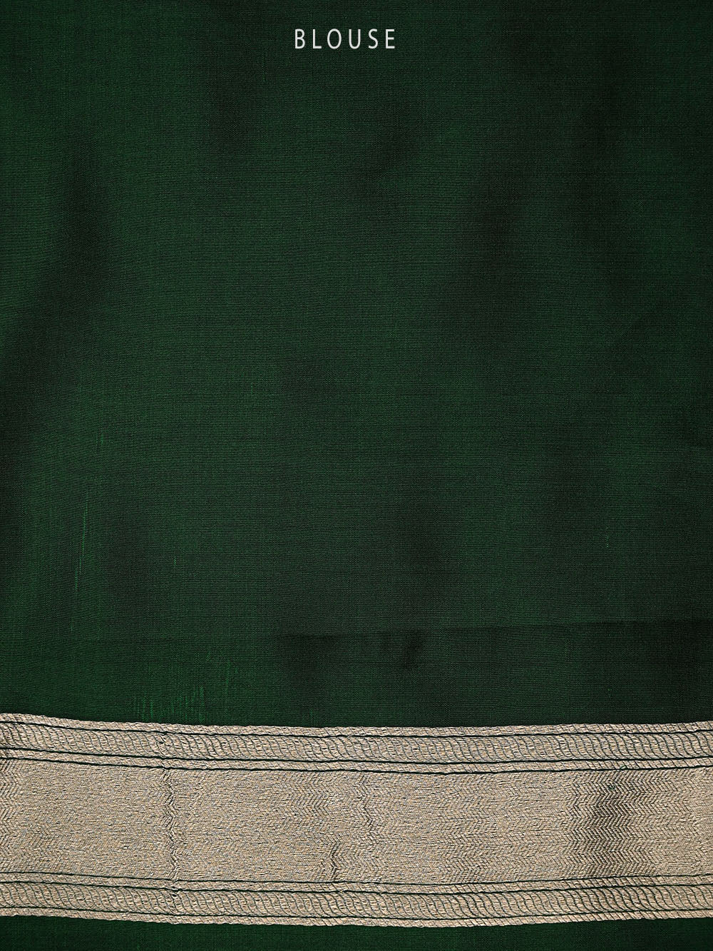 Bottle Green Silk Brocade Handloom Banarasi Saree