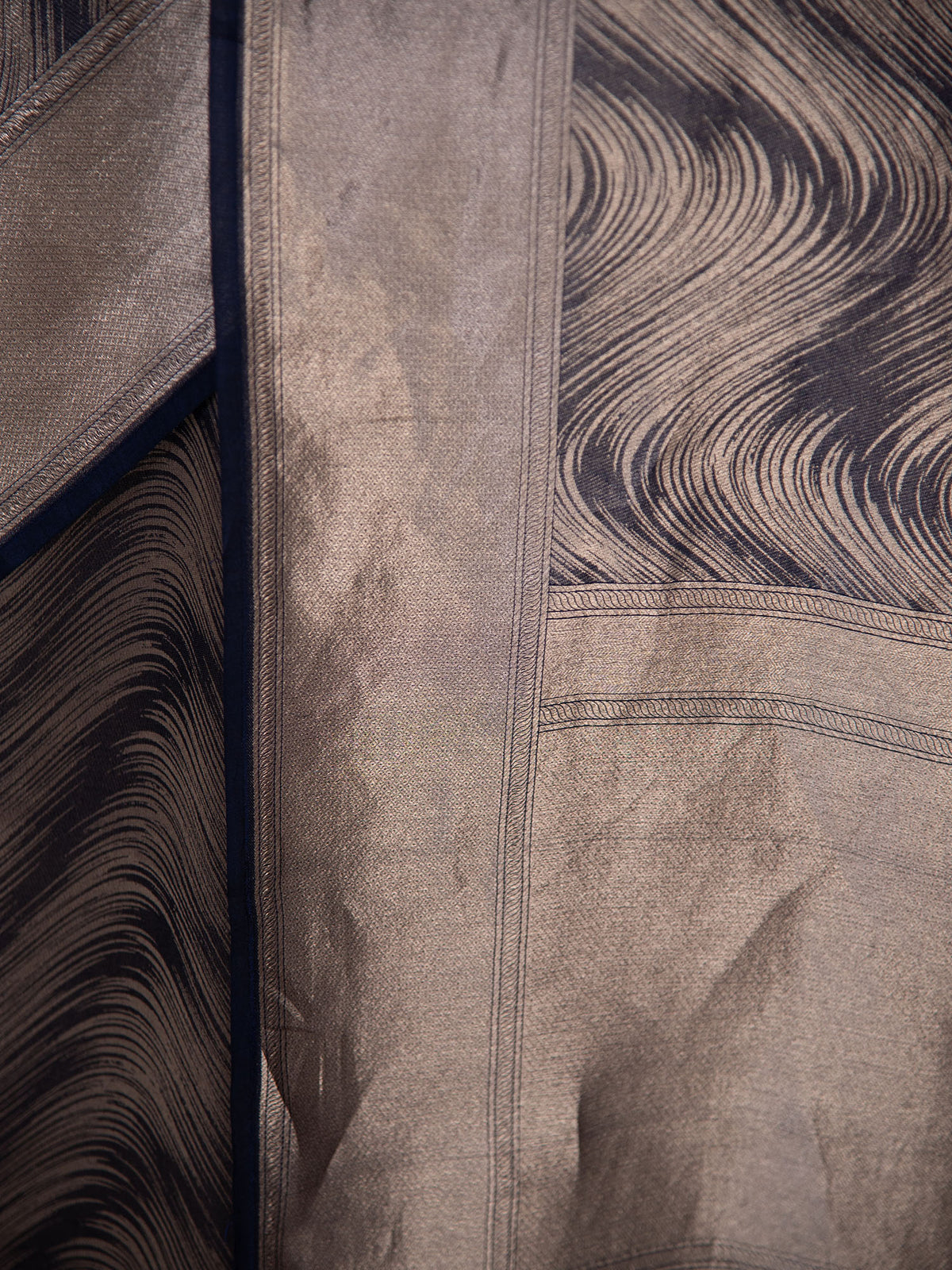 Blue Silk Brocade Handloom Banarasi Saree