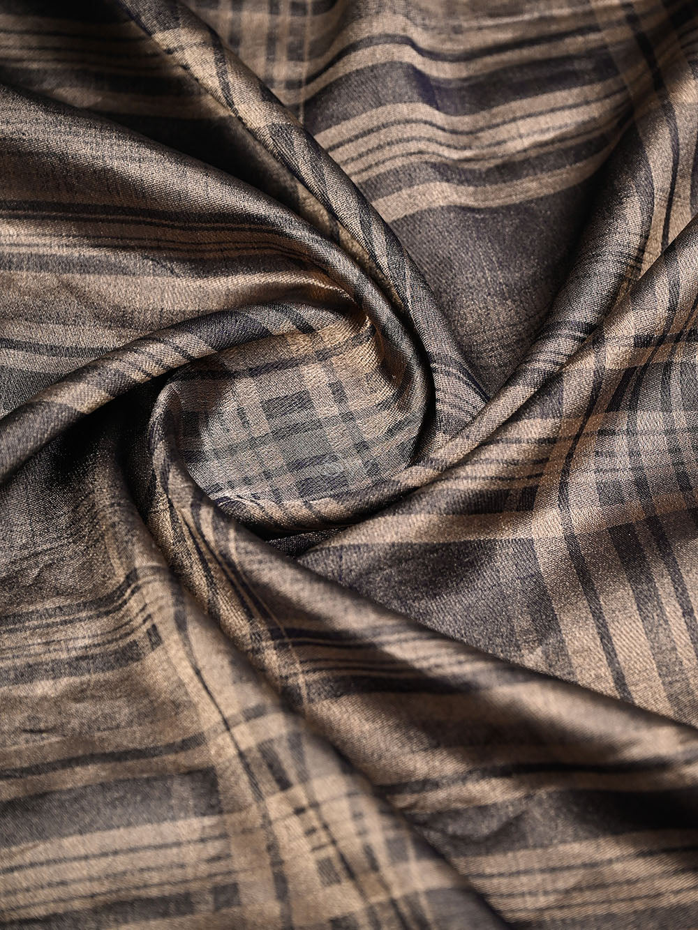 Midnight Blue Silk Brocade Handloom Banarasi Saree