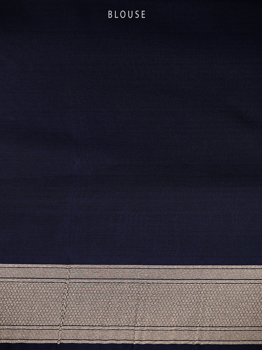Midnight Blue Silk Brocade Handloom Banarasi Saree