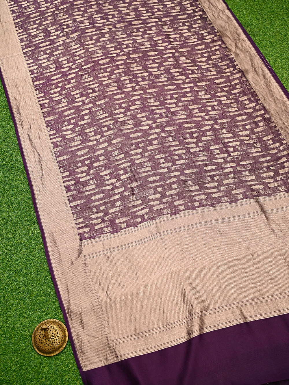 Purple Silk Brocade Handloom Banarasi Saree