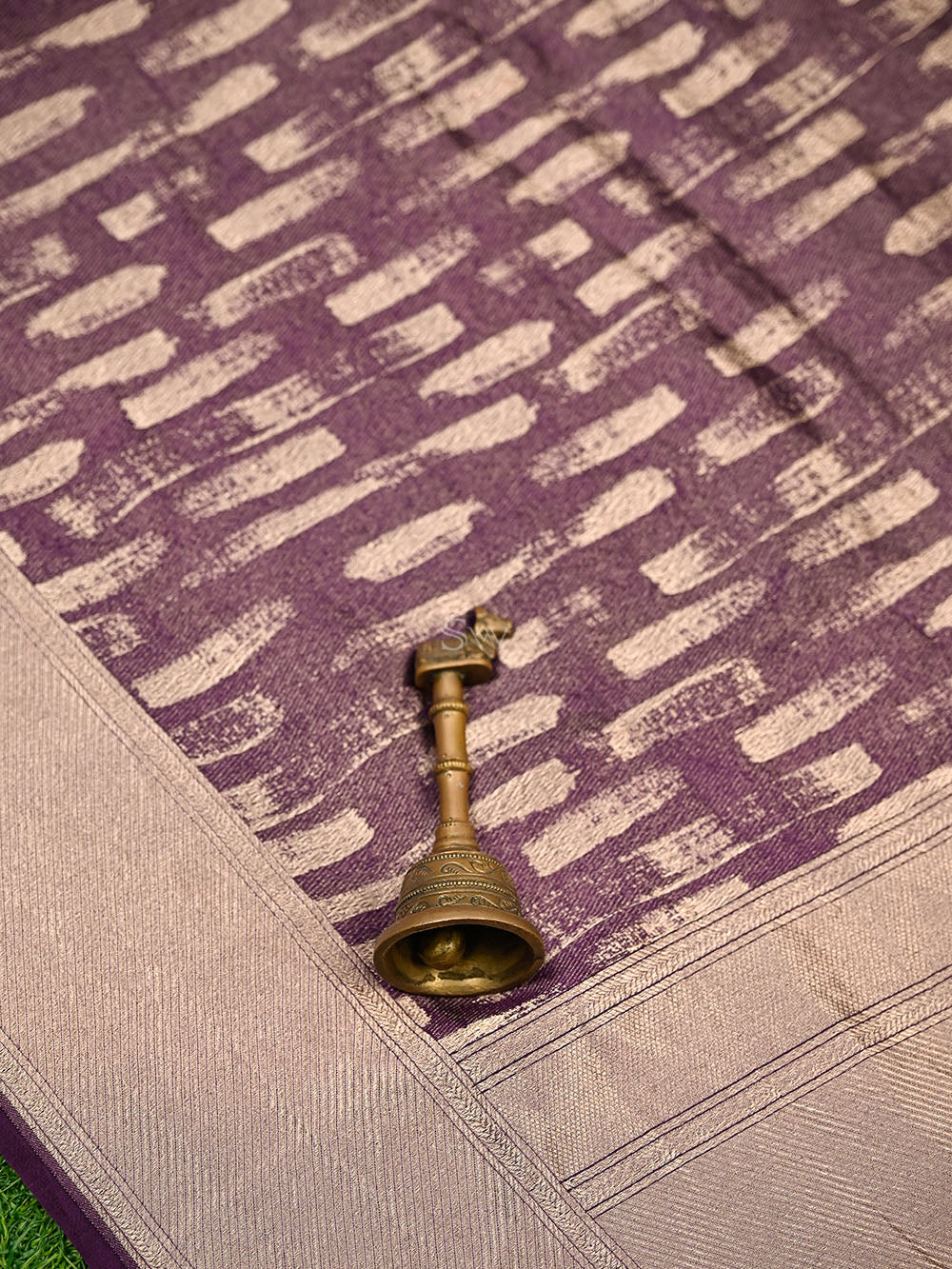 Purple Silk Brocade Handloom Banarasi Saree