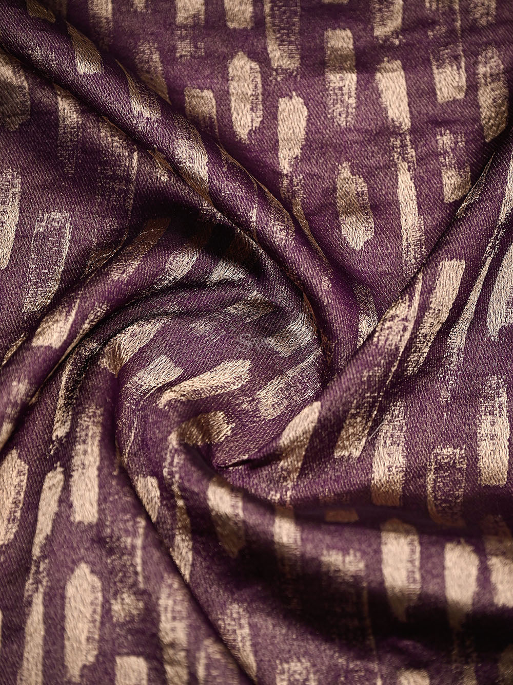 Purple Silk Brocade Handloom Banarasi Saree