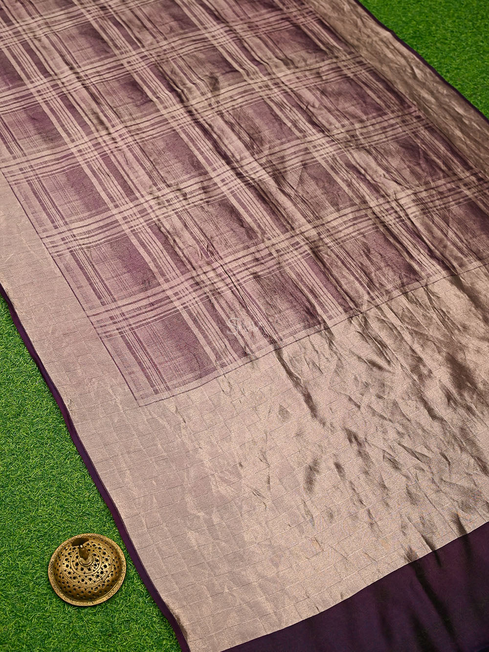 Dark Purple Silk Brocade Handloom Banarasi Saree