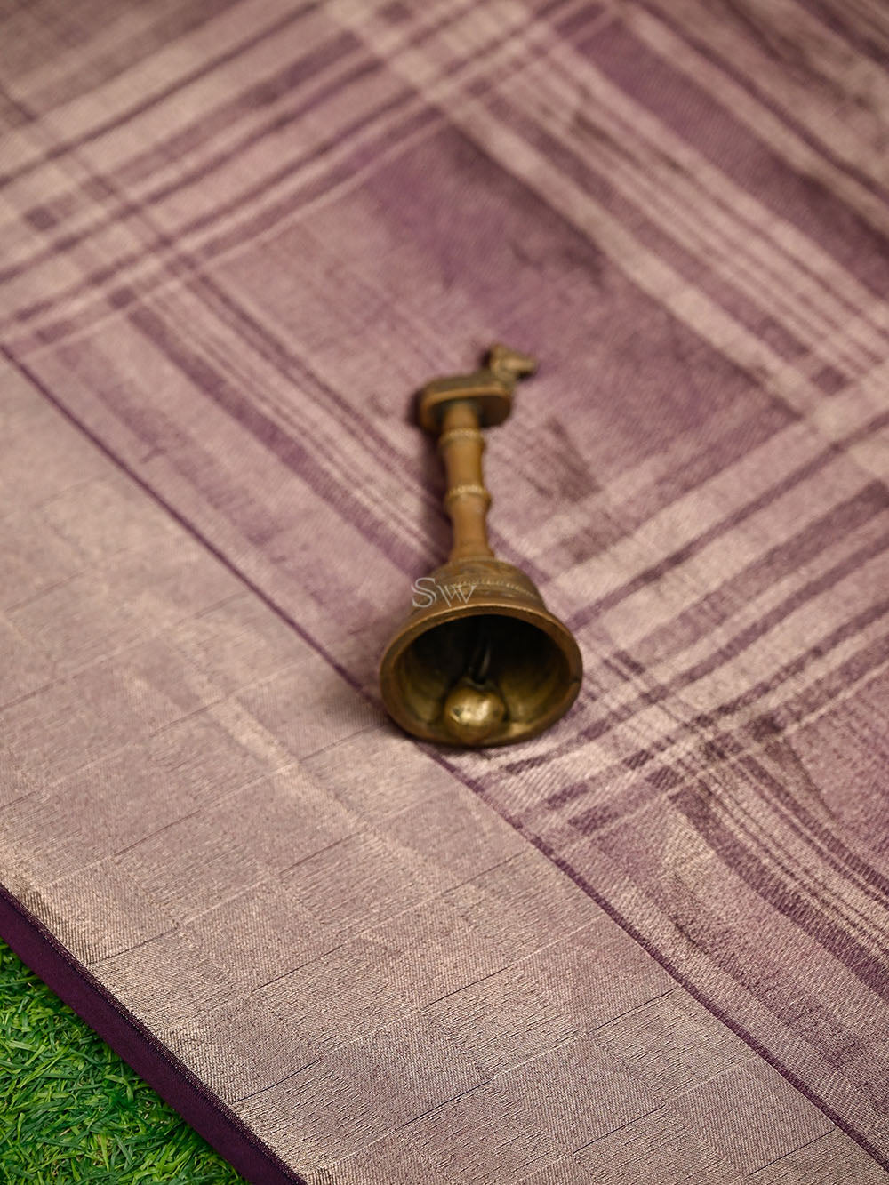 Dark Purple Silk Brocade Handloom Banarasi Saree