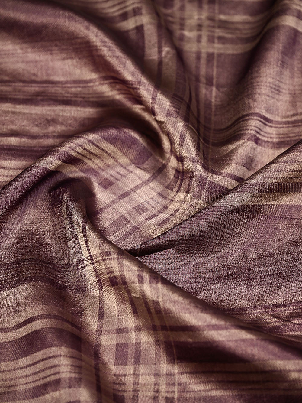 Dark Purple Silk Brocade Handloom Banarasi Saree