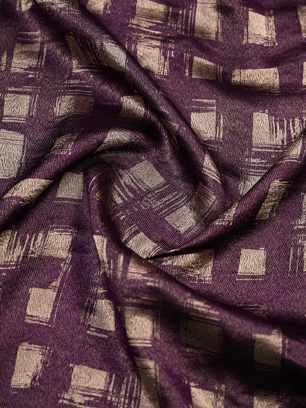 Purple Silk Brocade Handloom Banarasi Saree