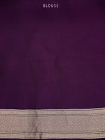 Purple Silk Brocade Handloom Banarasi Saree