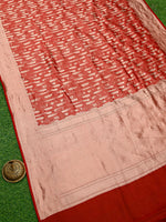 Red Silk Brocade Handloom Banarasi Saree