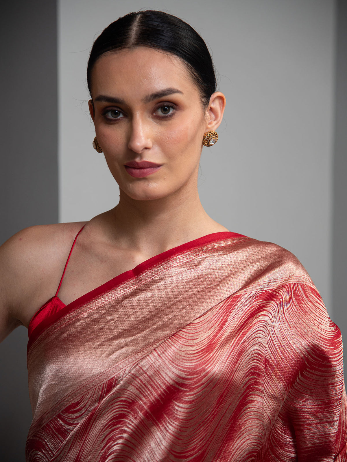 Red Silk Brocade Handloom Banarasi Saree