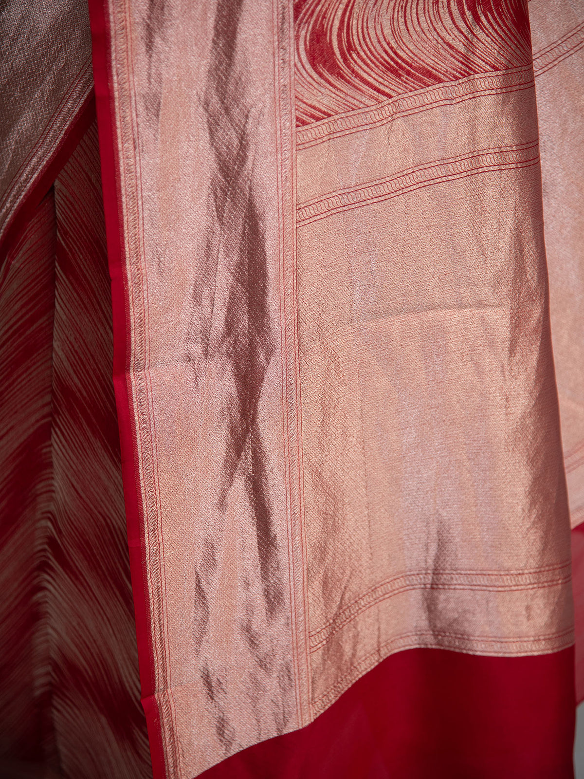 Red Silk Brocade Handloom Banarasi Saree