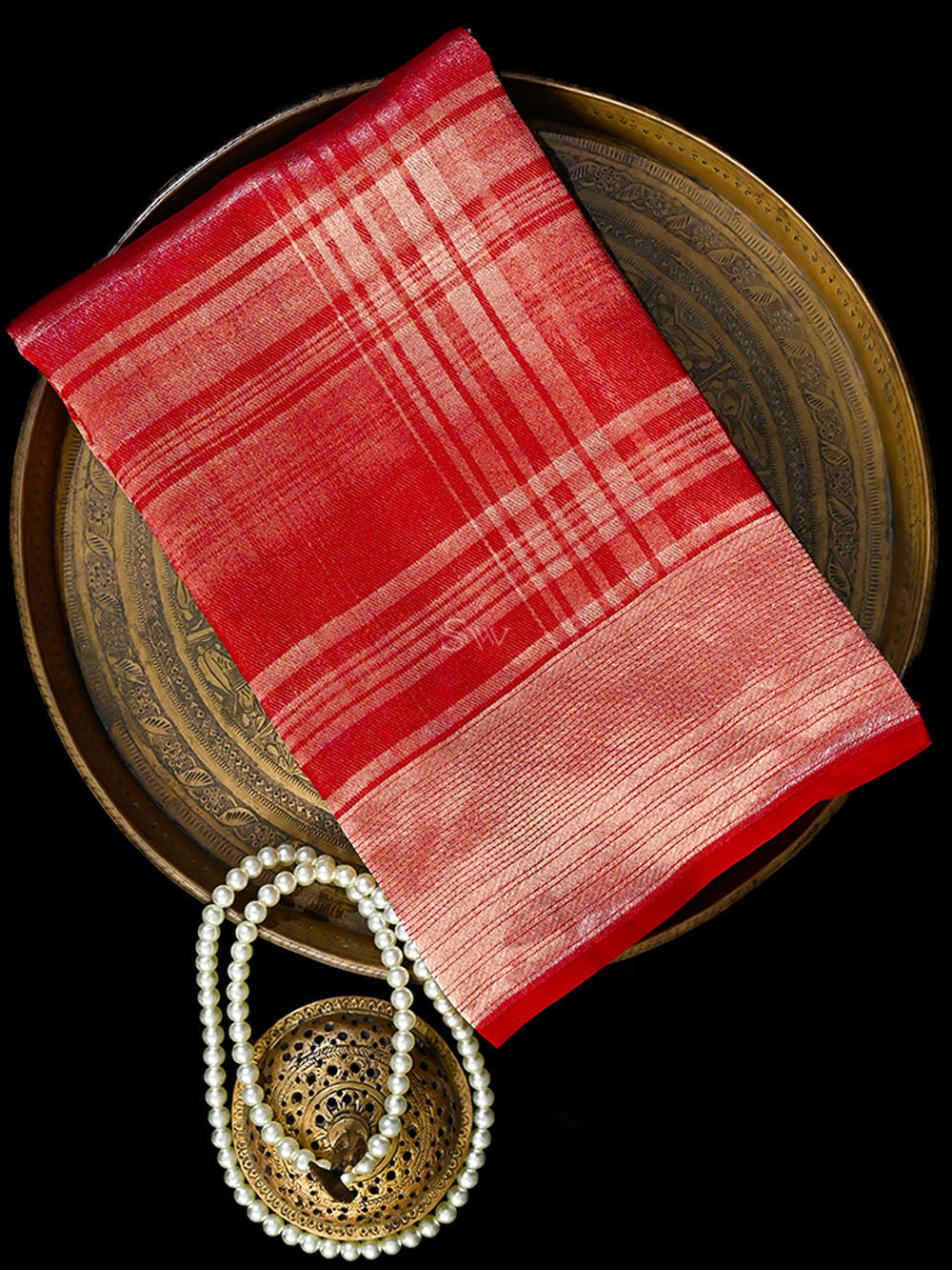 Red Silk Brocade Handloom Banarasi Saree
