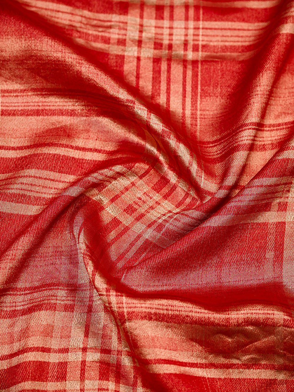 Red Silk Brocade Handloom Banarasi Saree