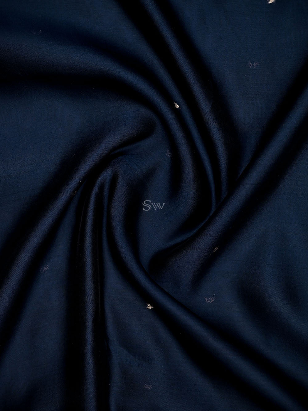 Midnight Blue Booti Organza Handloom Banarasi Saree