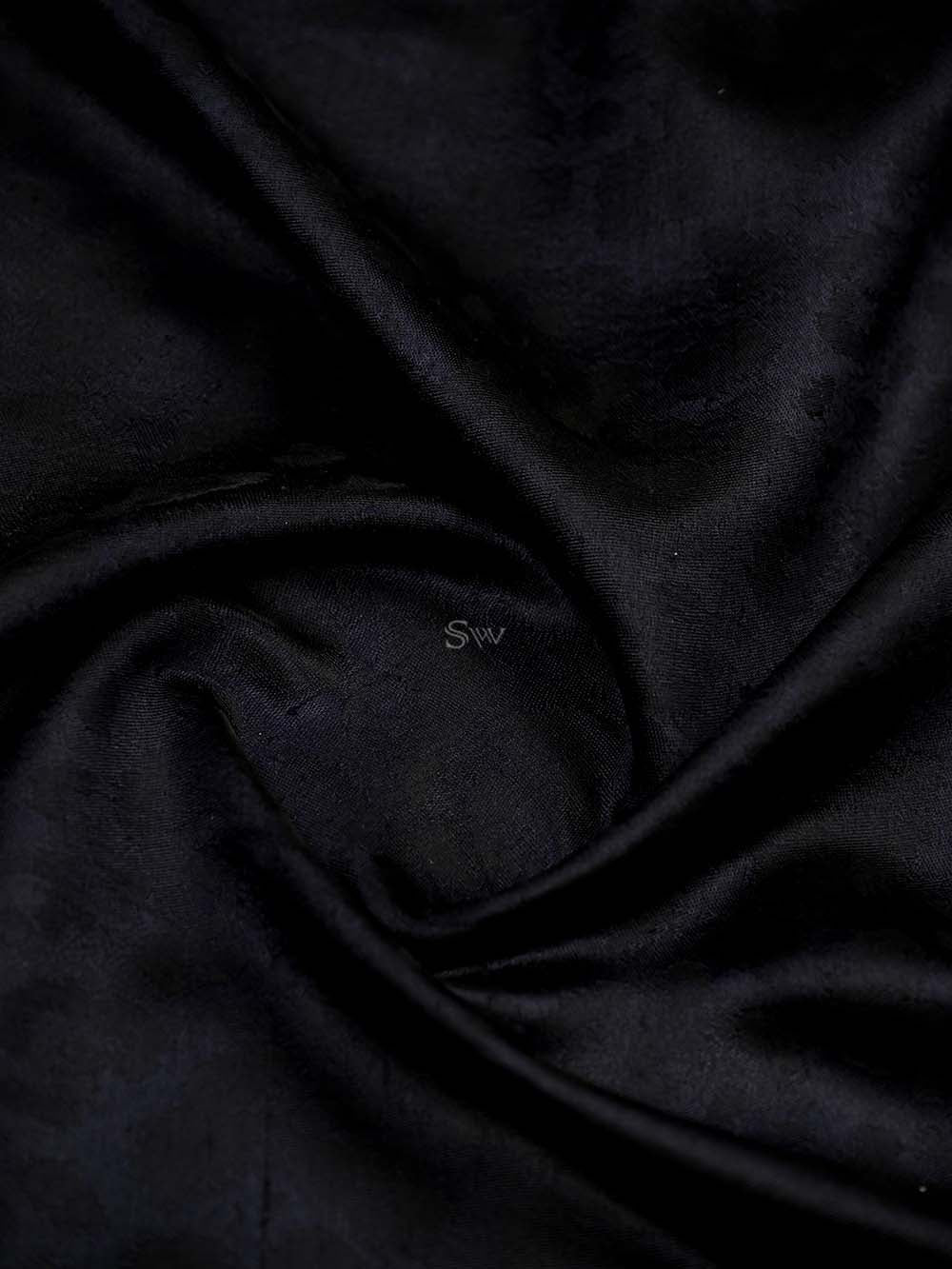 Black Silk Handloom Banarasi Saree - Sacred Weaves