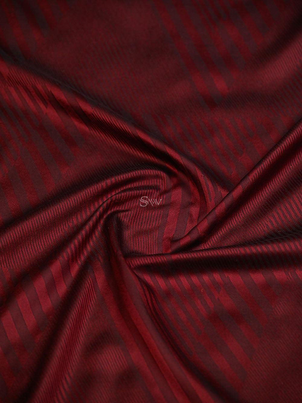 Dark Brown Satin Tanchoi Handloom Banarasi Saree