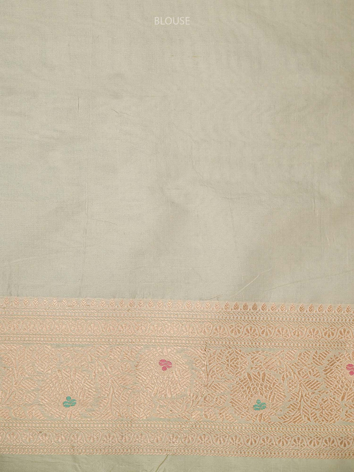 Cream Meenakari Jaal Uppada Katan Silk Handloom Banarasi Saree