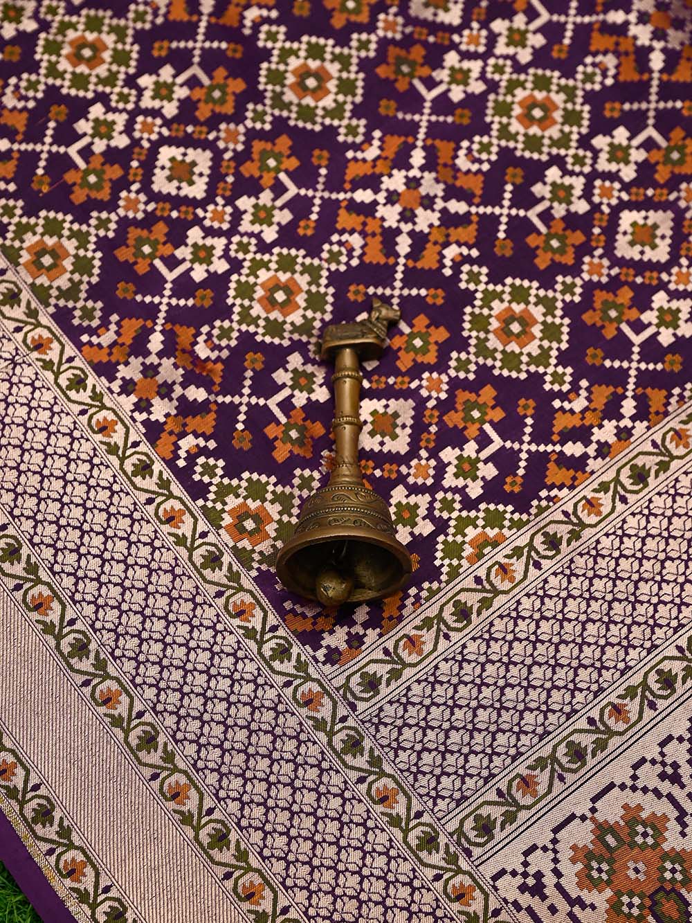 Purple Paithani Meenakari Katan Silk Handloom Banarasi Saree