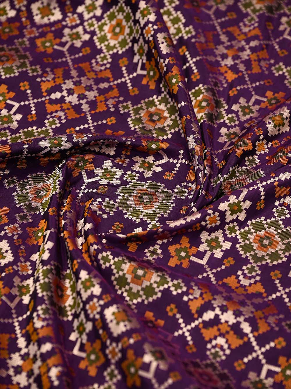 Purple Paithani Meenakari Katan Silk Handloom Banarasi Saree