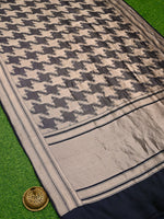 Midnight Blue Silk Brocade Handloom Banarasi Saree