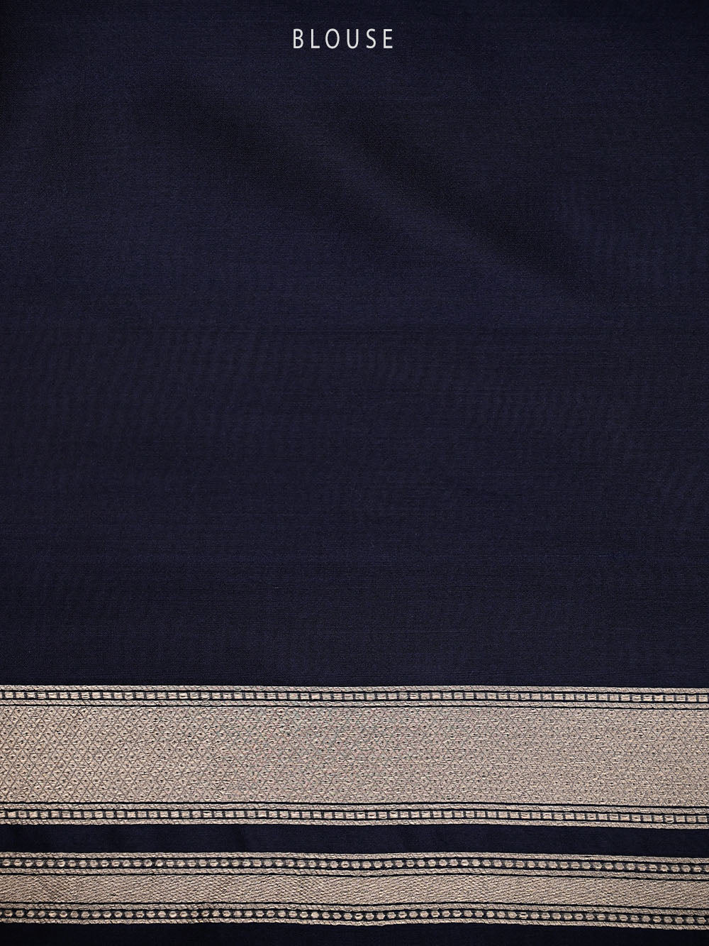 Midnight Blue Silk Brocade Handloom Banarasi Saree