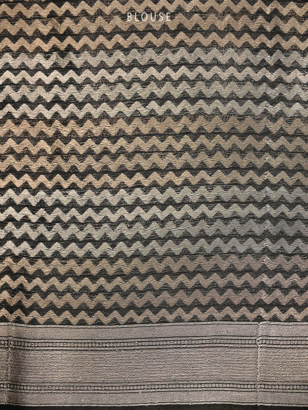 Black Check Silk Handloom Banarasi Saree