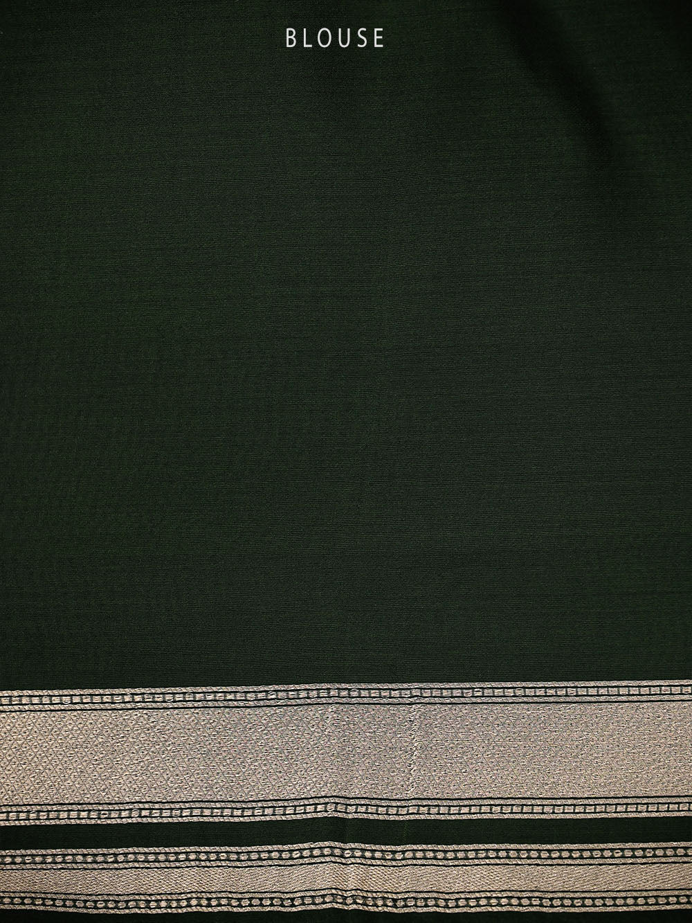 Bottle Green Silk Brocade Handloom Banarasi Saree