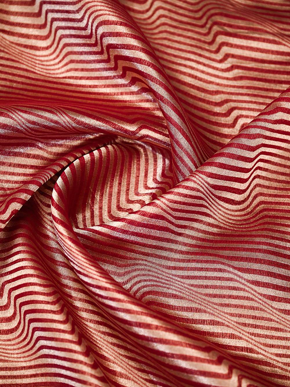 Dark Pink Silk Brocade Handloom Banarasi Saree - Sacred Weaves