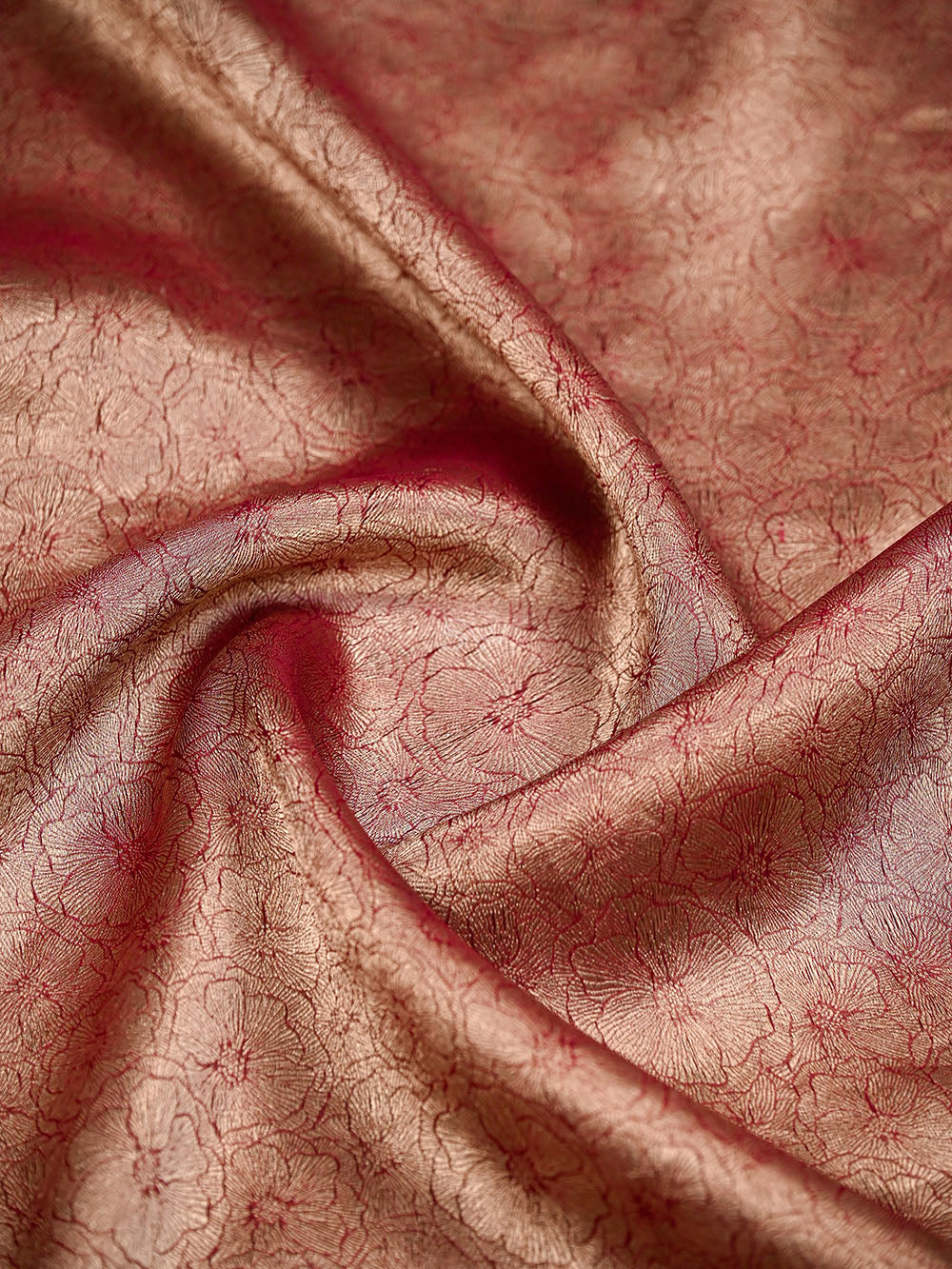 Magenta Silk Brocade Handloom Banarasi Saree