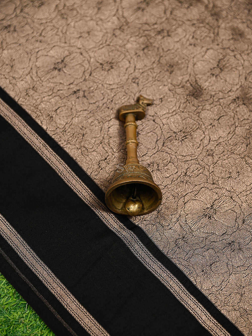Black Silk Brocade Handloom Banarasi Saree