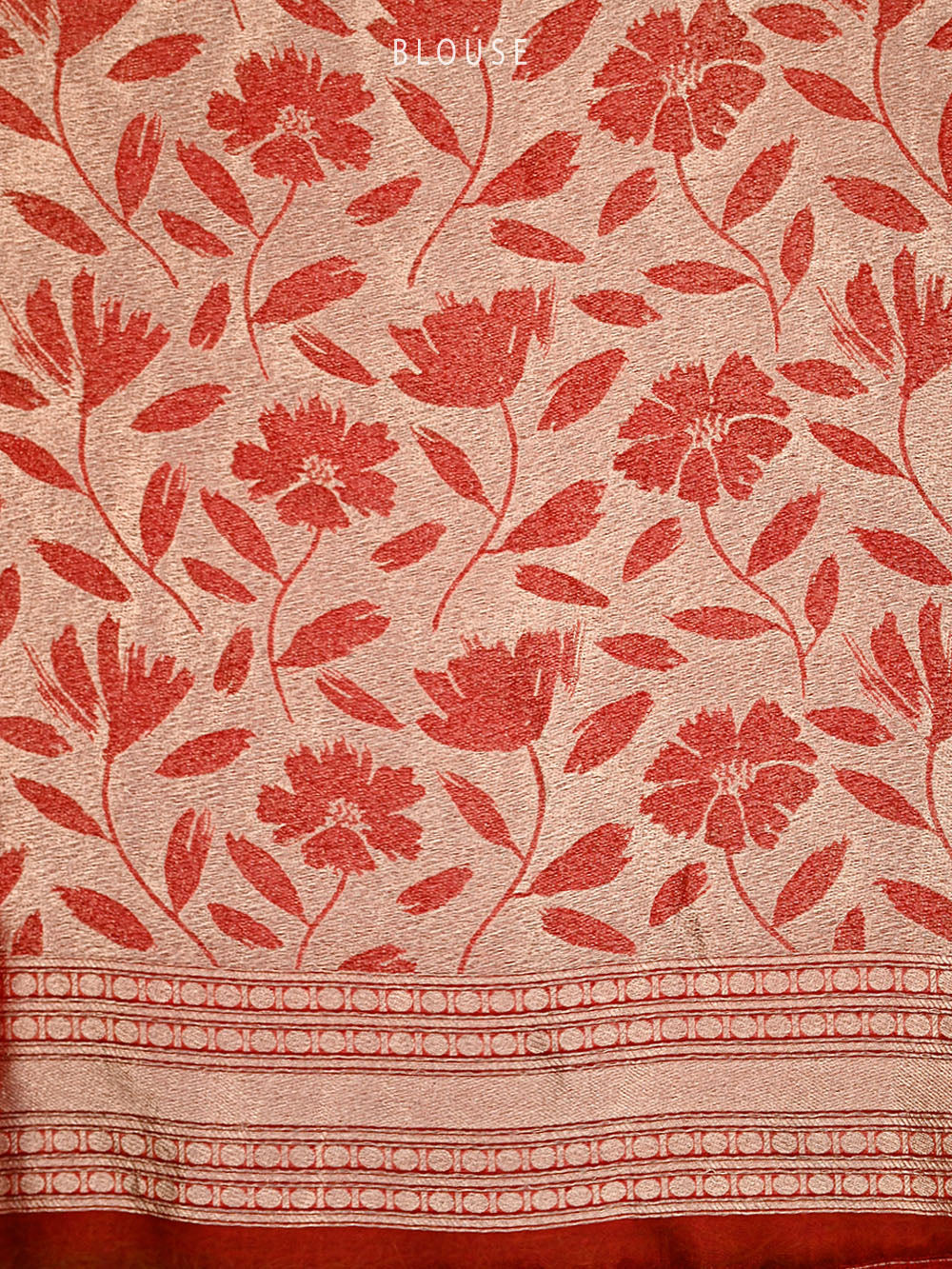 Red Stripe Silk Handloom Banarasi Saree
