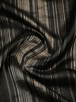 Black Stripe Silk Handloom Banarasi Saree