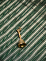 Bottle Green Stripe Silk Handloom Banarasi Saree