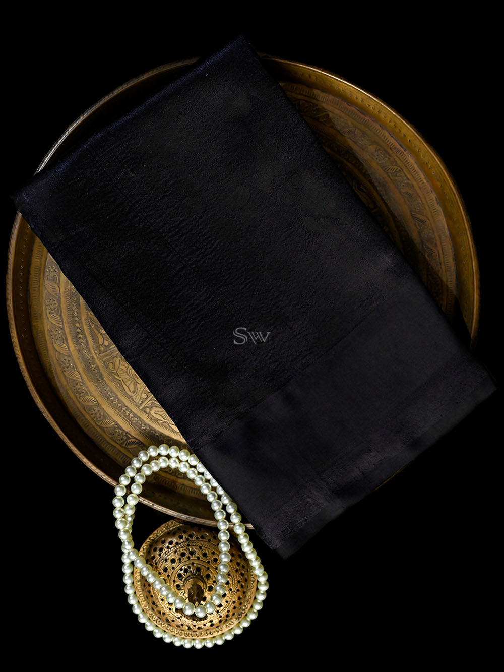 Black Silk Handloom Banarasi Saree