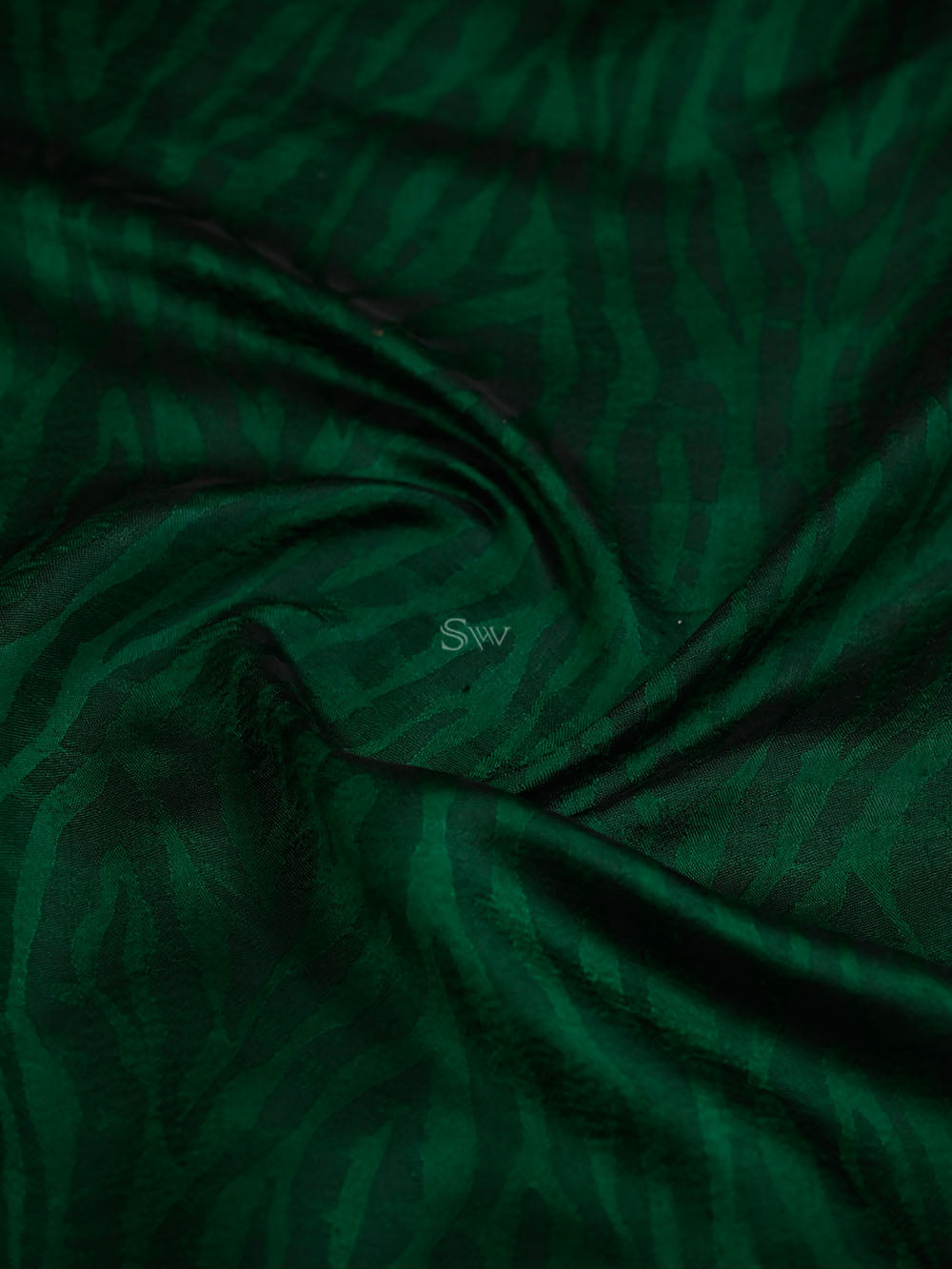 Dark Green Silk Handloom Banarasi Saree