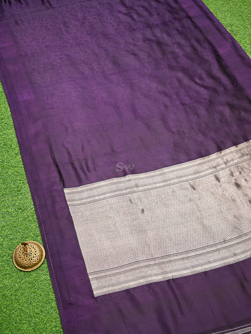 Purple Silk Handloom Banarasi Saree